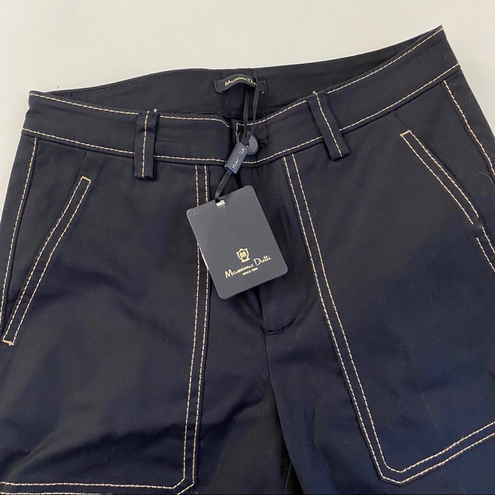 Contrast stitch trousers by Massimo Dutti